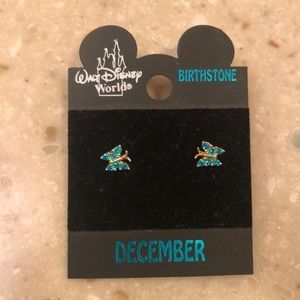 Disney December birthstone earring